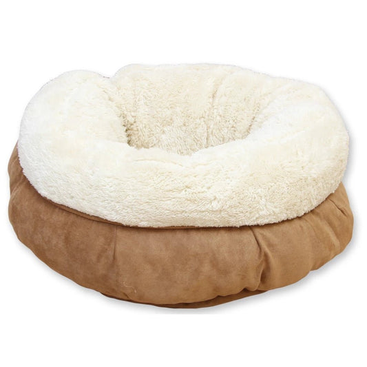 Donut hondenmand lamswol-look voor kleine honden